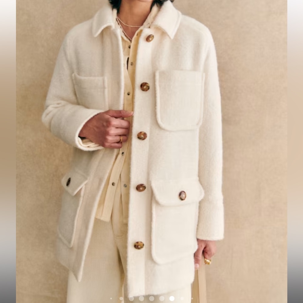 Sezane Cream Wool Jacket - Picture 5 of 11